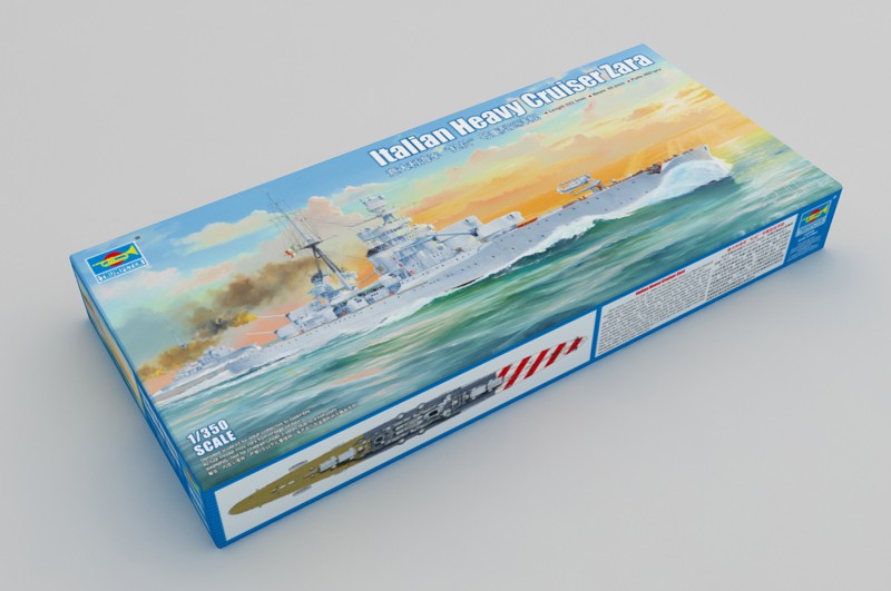 Trumpeter 05347 ITALIAN HEAVY CRUISER ZARA TRUMPETER Plastic Model Kit ...