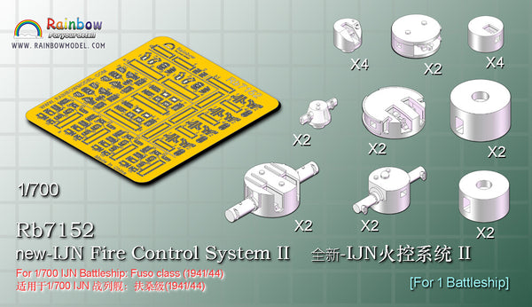 Rainbow Resin RB7152 1/700 new-IJN Fire Control System II [24 Resin parts, 1 PE]