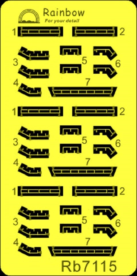 Rainbow RB7115 1/700 Detail Up IJN Type-90 Model2 Triple Torpedo Tube