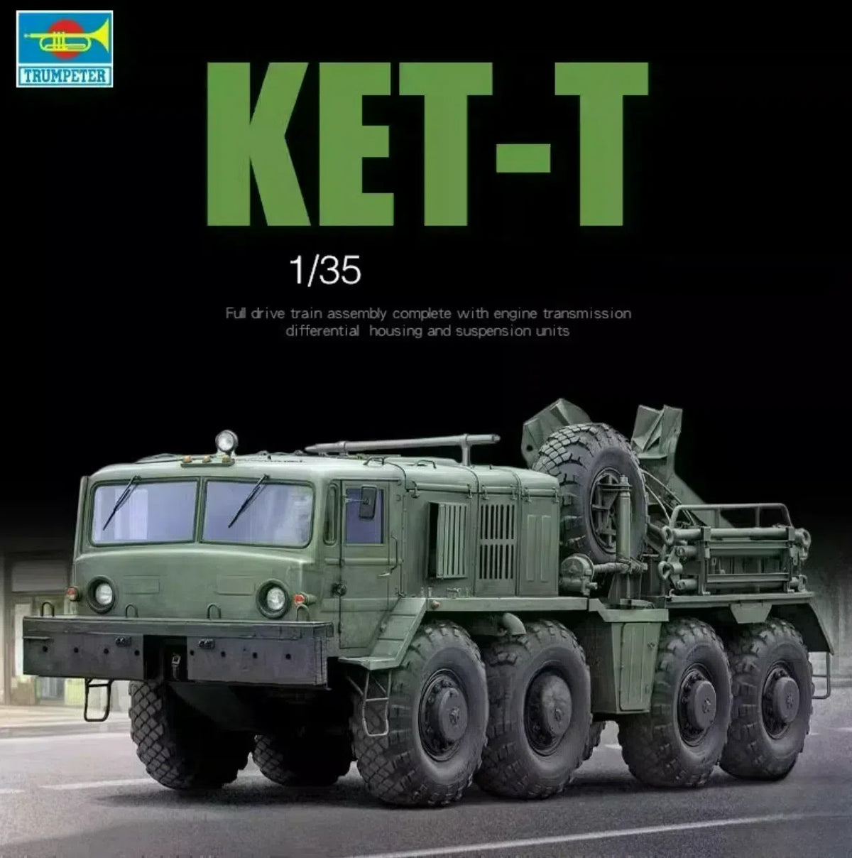 TRUMPETER 01079 1:35 KET-T Recovery Vehicle based on the MAZ-537 Heavy Truck Kit — detail view 5
