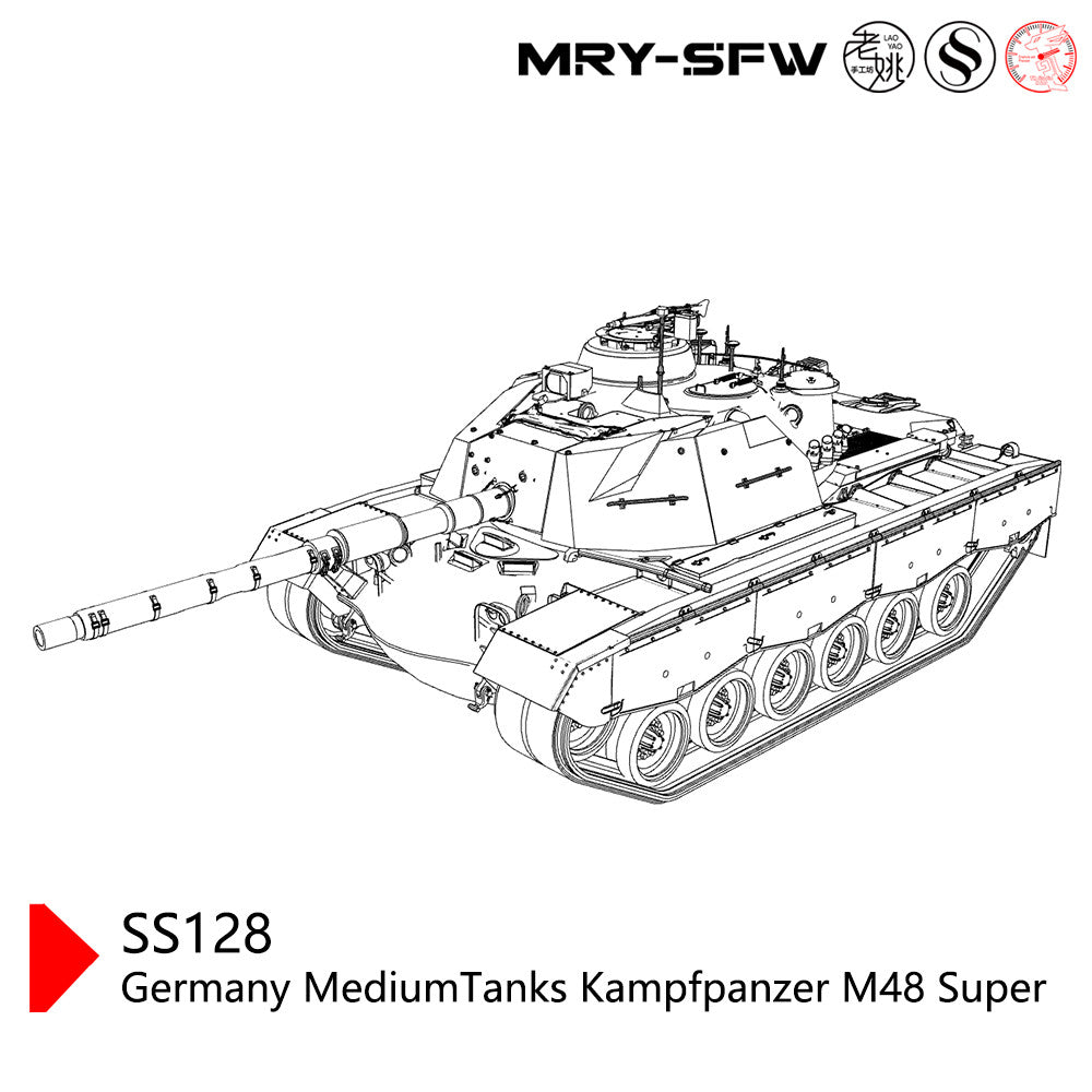 SSMODEL SS285128 1/285 Germany MediumTanks Kampfpanzer M48 Super — scale model kit