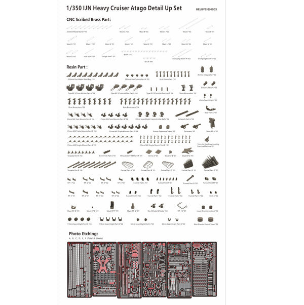 VERYFIRE BELBV350905DX 1/350 IJN Heavy Cruiser Atago (Deluxe Version) Model Kit