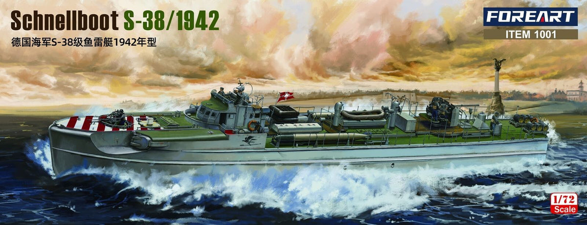 FOREART 1001 1/72 German Schnellboot S-38/1942 — scale model kit