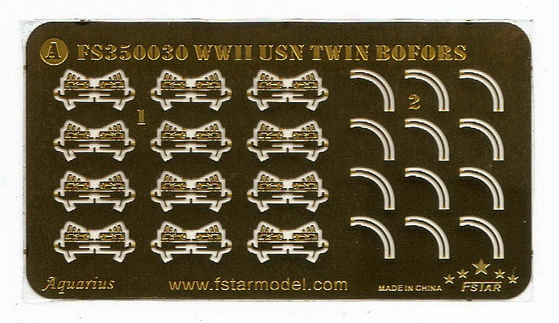 FIVE STAR FS350030 1/350 WWII USN Twin Bofors AA Gun 3D Print Brass Pe
