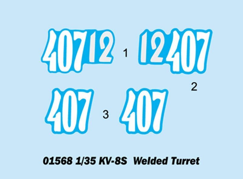 Trumpeter 01568 1/35 KV-8S Welded Turret — detail view 3