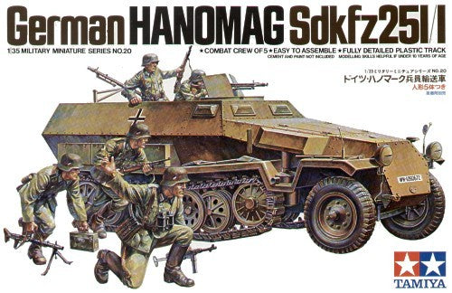 Tamiya 35020 1/35 Model Kit German Hanomag Sd.kfz 251/1 Schützenpanzerwagen
