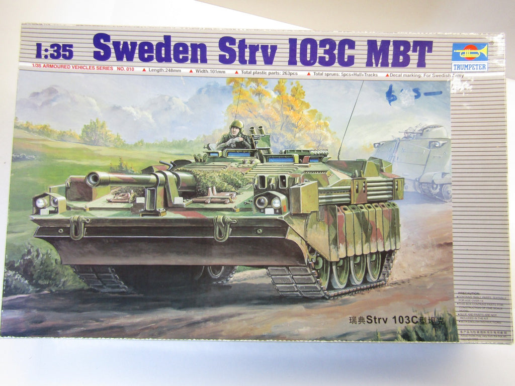 Trumpeter 1/35 Scale Sweden Strv 103C MBT model kit # 00310