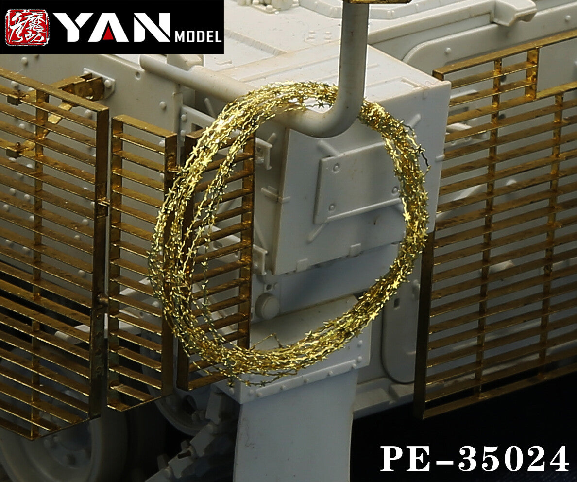 Yan Model PE-35024 1/35 Scale Barbed Wire Barricades Photo Etches — detail view 2