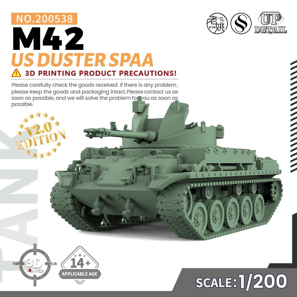 SSMODEL SS200538 1/200 Military Model Kit US M42 Duster SPAA