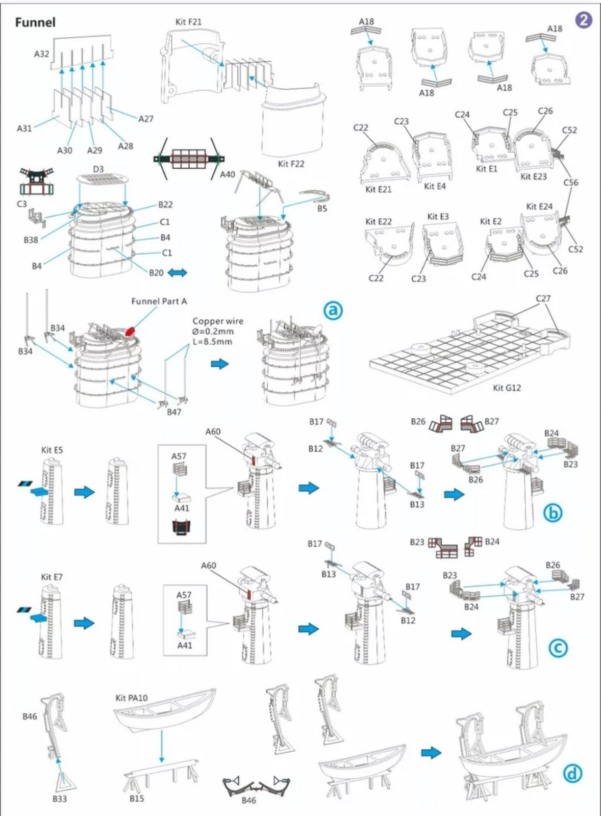 VERYFIRE VF700007 1:700 USS CA-134 Des Moines Detail Up Parts Set — detail view 4