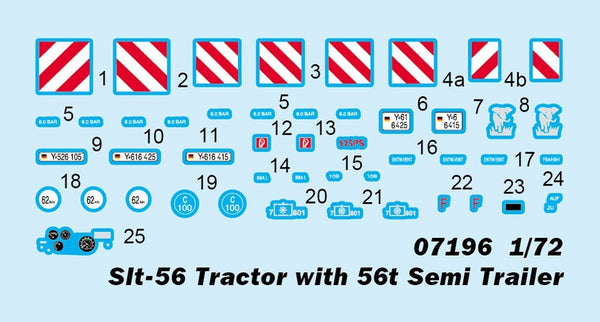 Trumpeter 07196 1/72 Slt-56 Tractor with 56t Semi Trailer