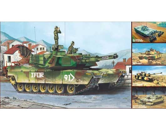 Trumpeter 01535 M1 A1/A2 ABRAMS (5 IN 1) 1/35 Model Kit- — scale model kit
