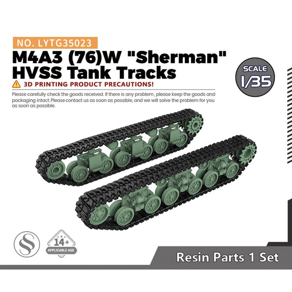 SSMODEL LYTG35023 1/35Model Upgrade Parts M4A3 (76)W "Sherman" HVSS Tank Tracks