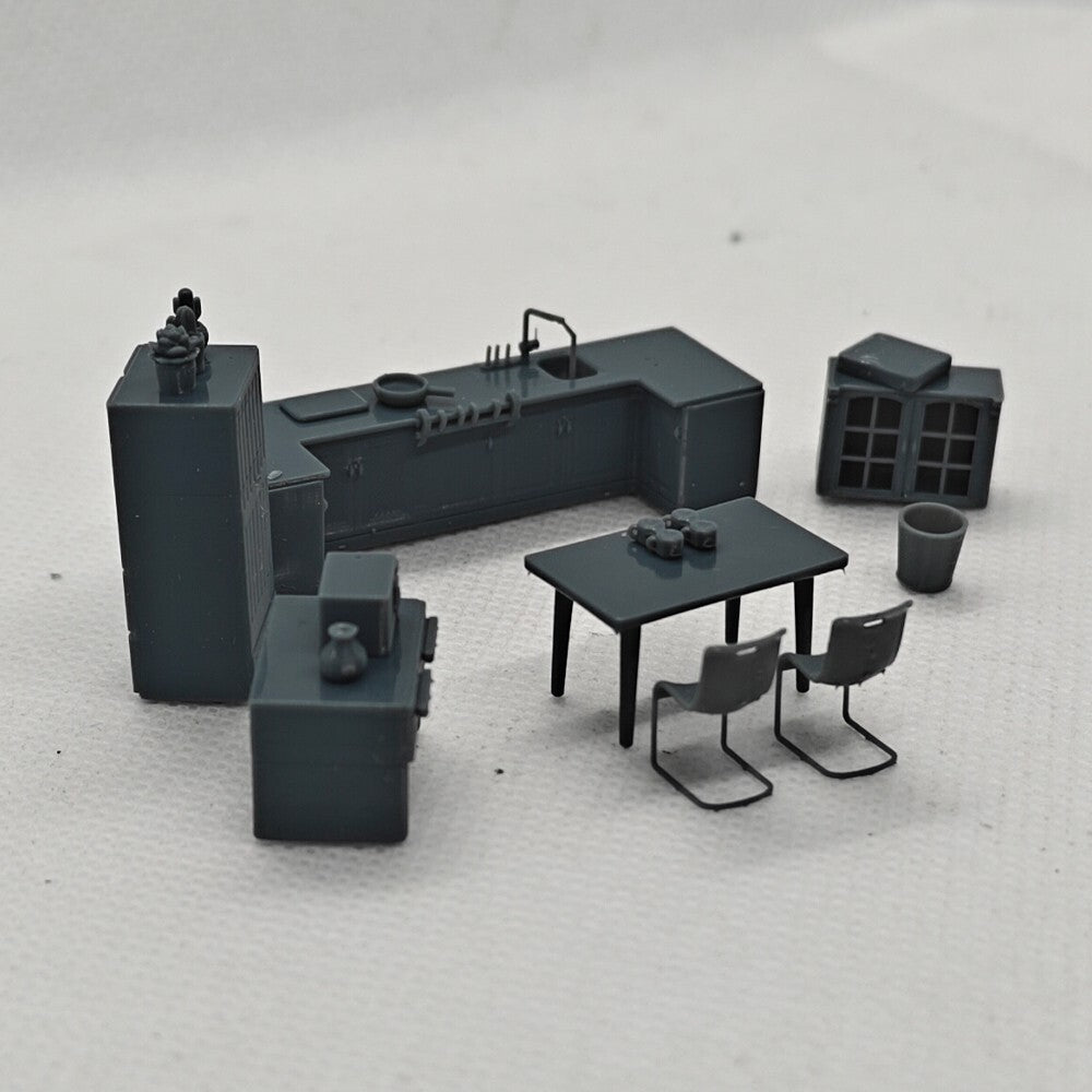 SSMODEL LYTS64012 1/64 S Scale Scenes Simulated Kitchen And Dining Table Models