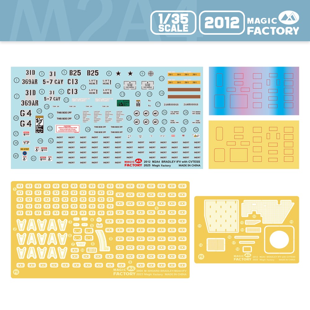 MAGIC FACTORY 2012 1/35 M2A4 Bradley IFV With CVTESS Model KIt — detail view 5