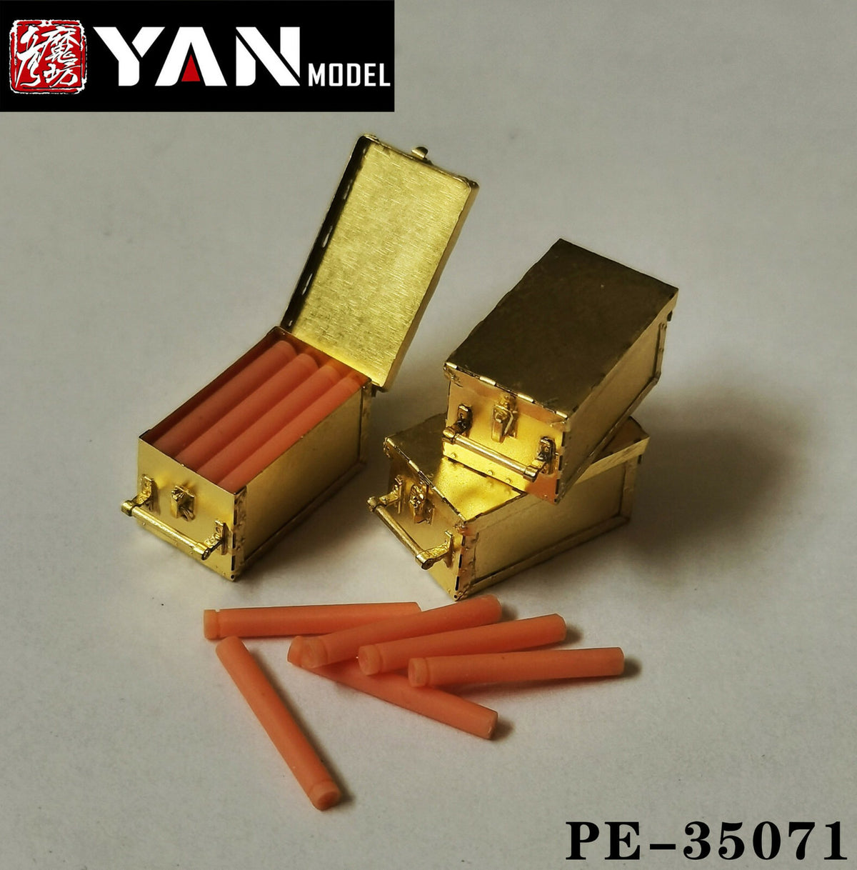 Yan Model PE35071 1/35 16-Round Ammo Storage Cartons for German 37mm Flak 43 Main image