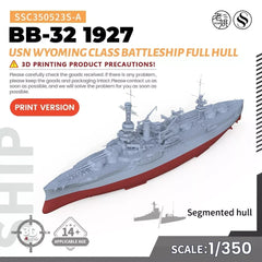 SSMODEL MRY-SFW SSC350523S-A 1/350 USN Wyoming class 1927 Battleship BB-32 Full Hull