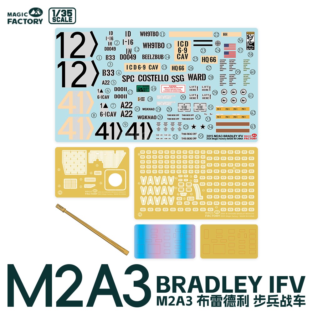 MAGIC FACTORY 2015 1/35 M2A3 Bradley Infantry Fighting Vehicle（IFV）Model Kit — detail view 5