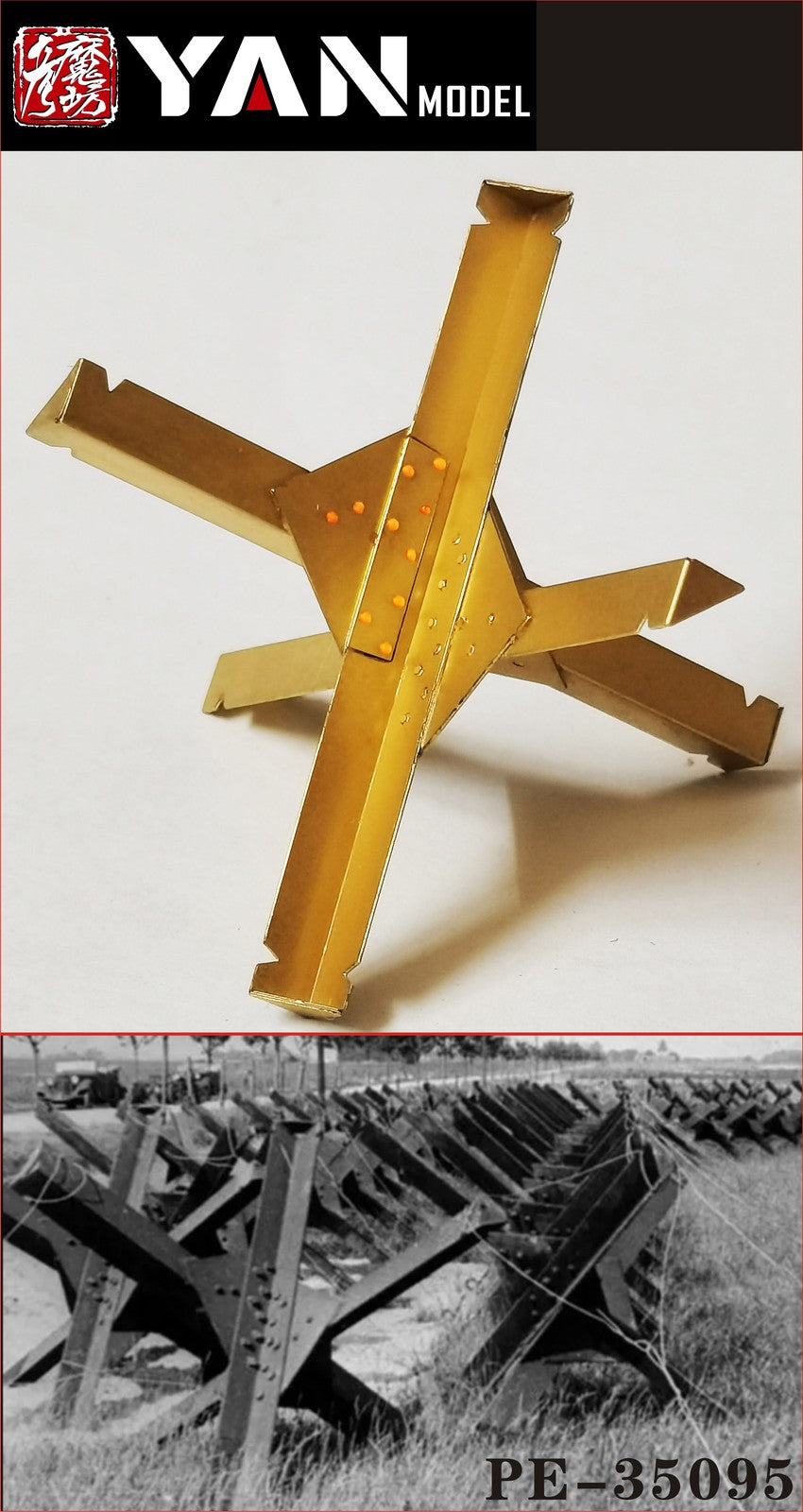 Yan Model PE35095 1/35 ANTI-TANK OBSTACLES(1)(Including six) — scale model kit