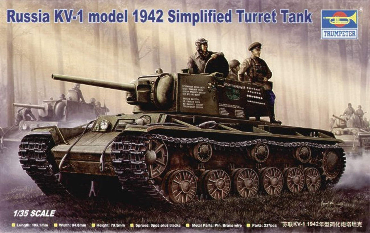 Trumpeter 00358 1/35 Soviet KV-1 Model 1942 Simplified Turret — scale model kit