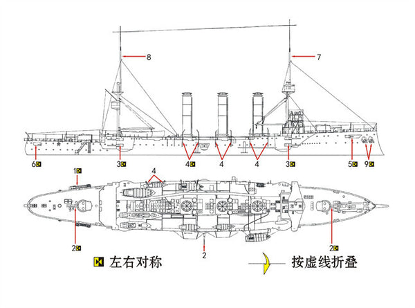 SSMODEL Wm04235 British Cruiser Monmouth 1/2000 Resin Model Containing PE