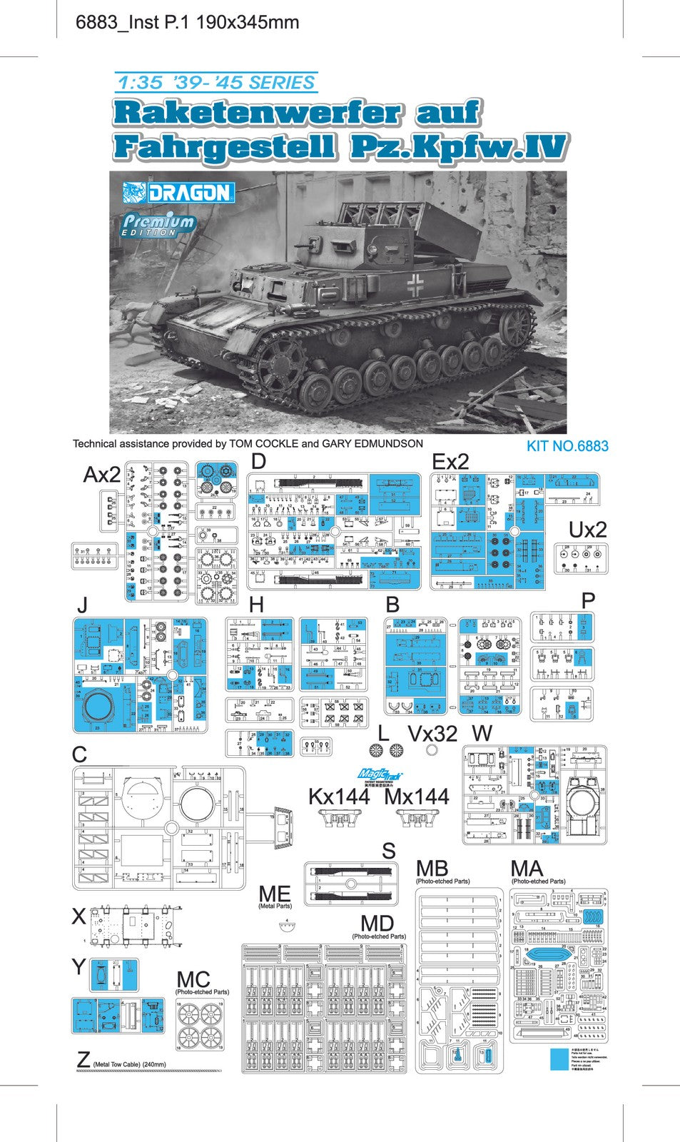 DRAGON 6883 1/35 Raketenwerfer auf Fahrgestell Pz.Kpfw.IV w/Track/Photo-Etched