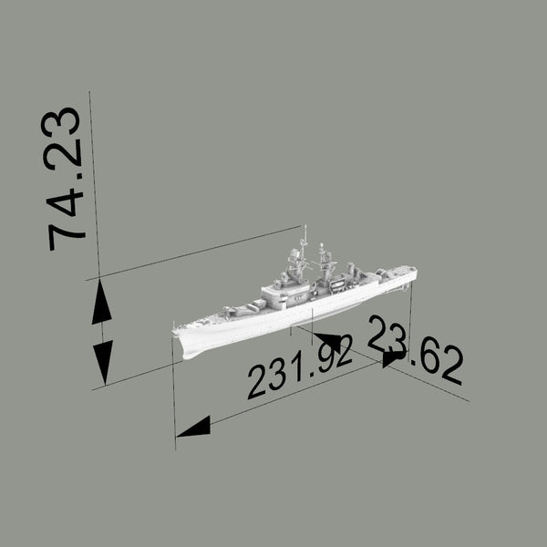 SSMODEL SSC700164 1/700 Military Model USS Leahy Class Cruiser 1968 Water Line
