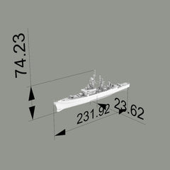 SSMODEL SSC700164 1/700 Military Model USS Leahy Class Cruiser 1968 Water Line