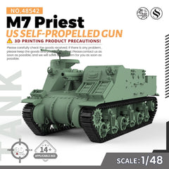 SSMODEL  SS48542 1/48 Military Model Kit US M7 Priest Self-Propelled Gun