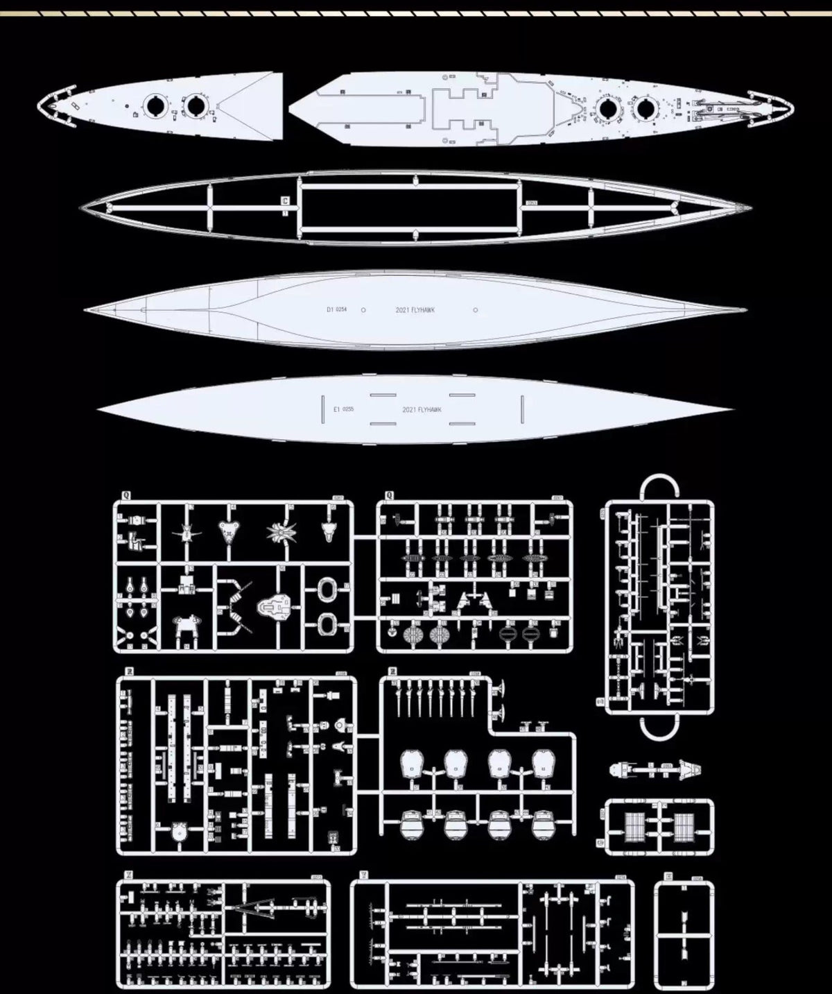 Flyhawk FH1177S 1/700 HMS HOOD 1940 [Deluxe Edition] — detail view 5