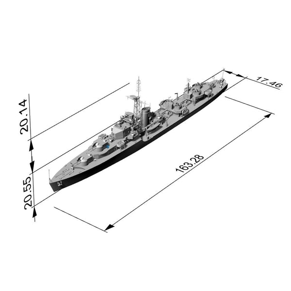 SSMODEL SSC700171 1/700 Military Model HMS Battle Class Destroyer Water Line