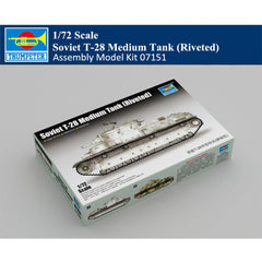Trumpeter 07151 1/72 Soviet T-28 Medium Tank (Riveted) Armor Assembly Model Kit