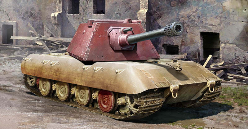 Trumpeter 09543 1/35 E-100 Heavy Tank with Krupp Turret — scale model kit