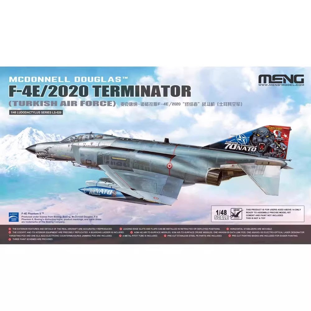Meng Model LS-020 1/48 F-4E/2020 Terminator (Turkish Air Force) — scale model kit