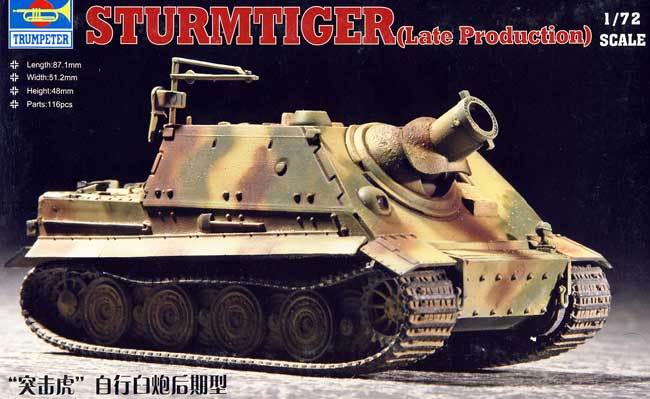 Trumpeter 07247- Sturmtiger Guides Spät Production 1:72 Model Kit New Tip Kit- — scale model kit