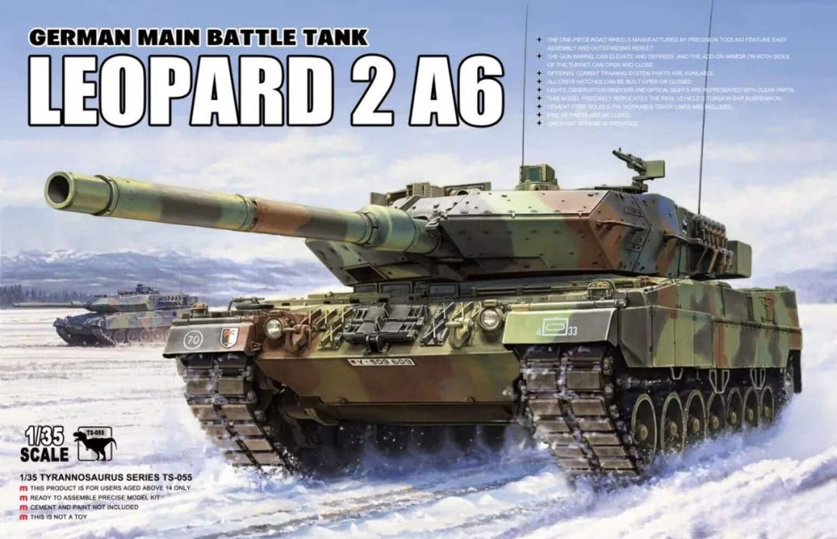 Meng TS055 1/35 Leopard 2A6 - German Main Battle Tank — scale model kit