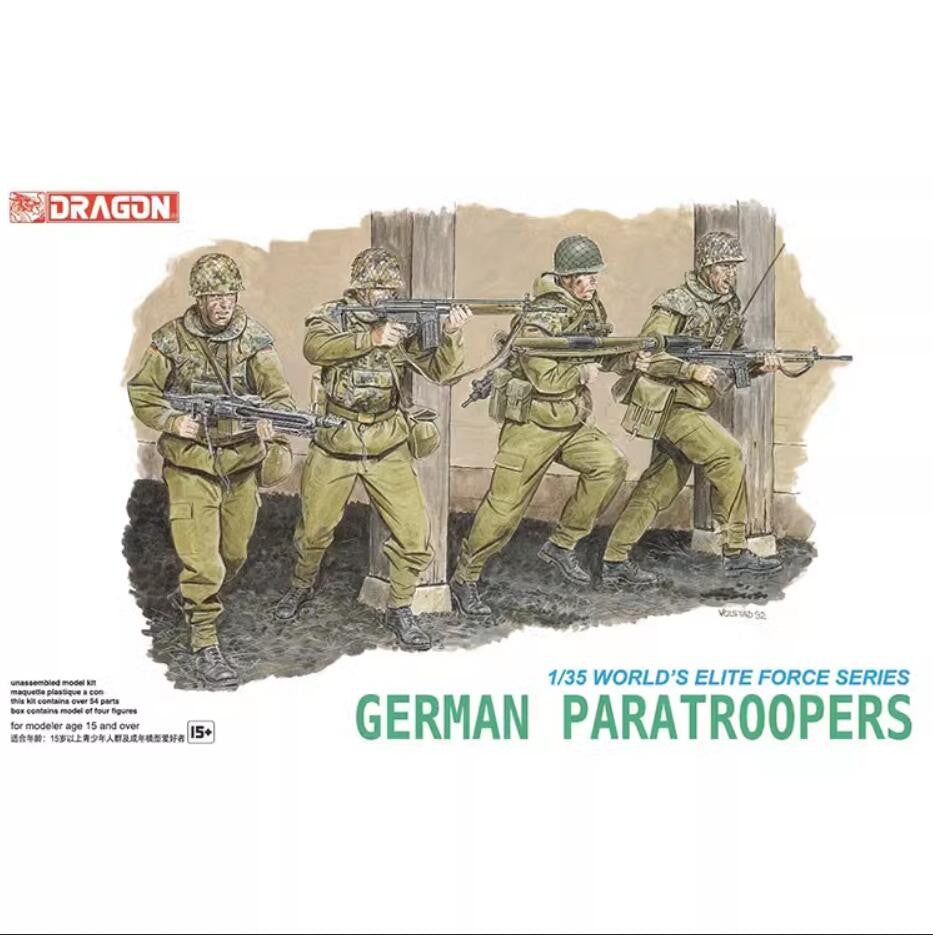 Dragon 3021 1/35 German Paratroopers Plastic Model Kit — scale model kit