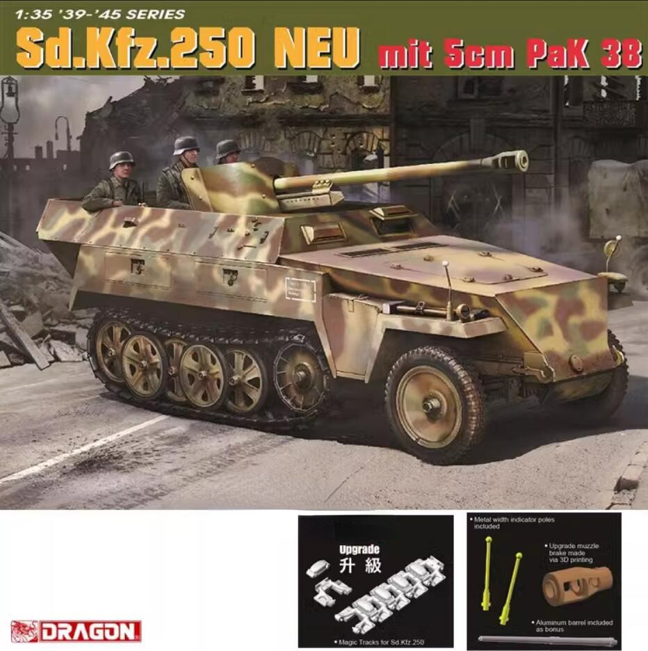 DRAGON 6884 1/35 Scale Sd.Kfz.250 NEU mit 5cm PaK 38 Model Kit