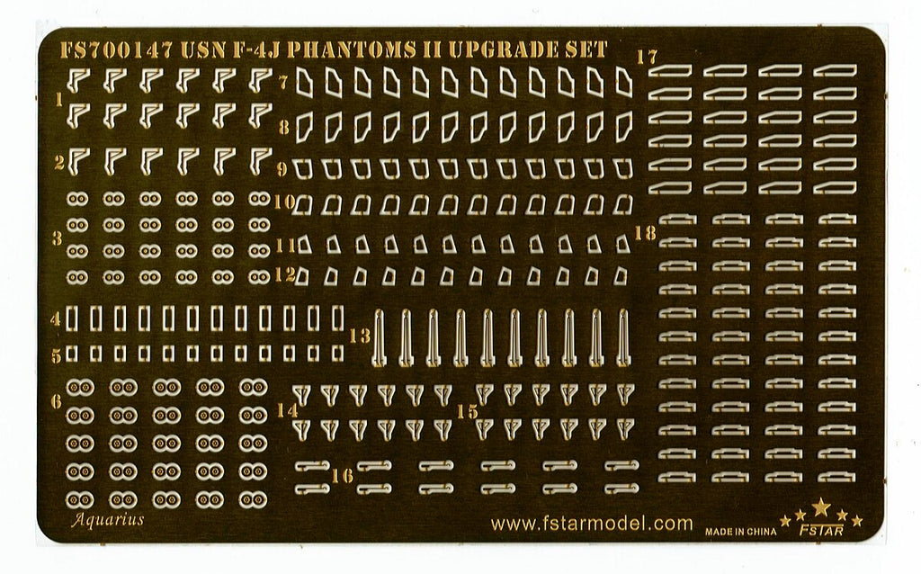 Fivestar PE 1/700 F-4J Phantoms II Upgrade set for Trumpeter FS700147