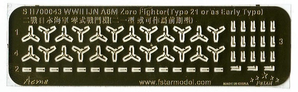 Five star 1/700 SH700043 WWII IJN A6M Zero Fighter Type 21 Basic Edition (6set)