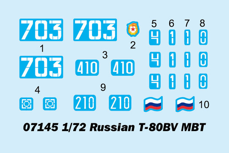 Trumpeter 07145 1/72 Russian T-80BV Main Battle Tank — detail view 2