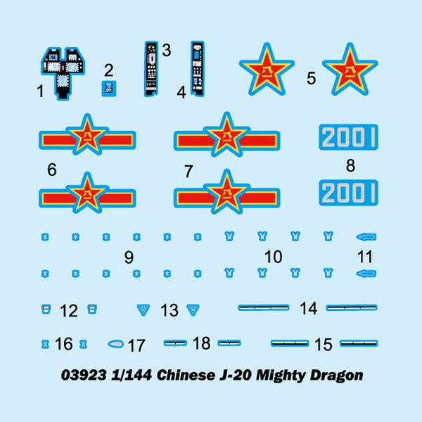 Trumpeter 03923 1/144 J-20 Mighty Dragon Steacth Fighter Aircraft Model Plane