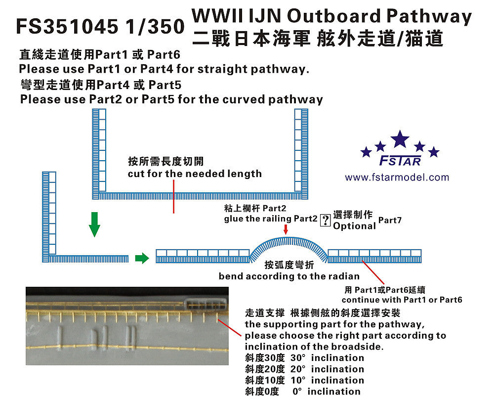 Fivestar PE 1/350 WWII IJN Outboard Pathway FS351045 — detail view 3
