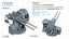 Rainbow Rb3611 1/350 IJN Type 89 127mm AA Guns Early 3D Print Model Ship Part
