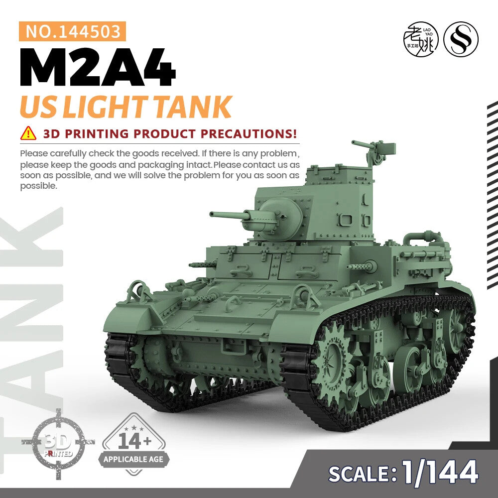 SSMODEL SS144503 1/144 Military Model Kit US M2A4 Light Tank