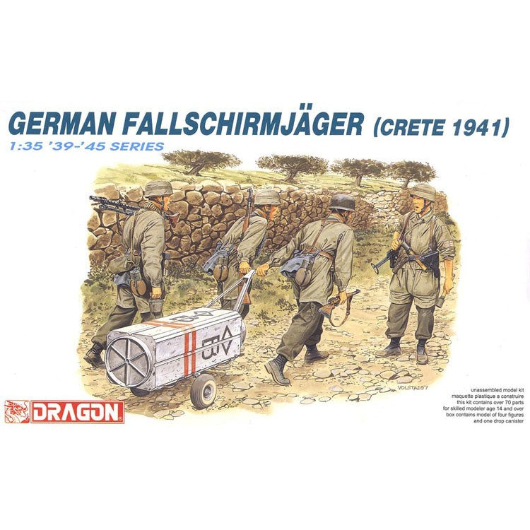 DRAGON 1/35 6070 German Fallschirmjäger (Crete 1941) Assembly Military Model Kit