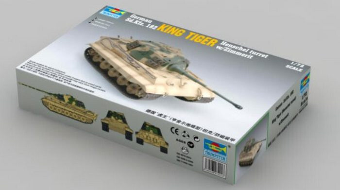 1/72 German Sd.Kfz.182 King Tiger Trumpeter 07291 Plastic Model kit — detail view 2
