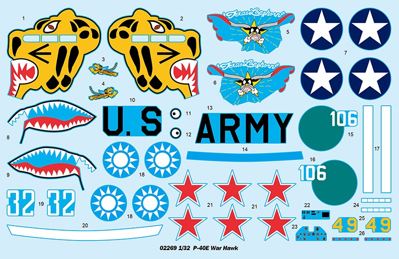 Trumpeter 02269 1/32 P-40E WAR HAWK Model Kit — detail view 3