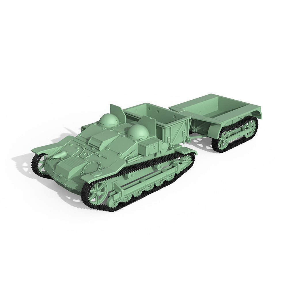 SSMODEL SS144667 1/144Military Kit France Renault UE Tank Destroyer With Trailer