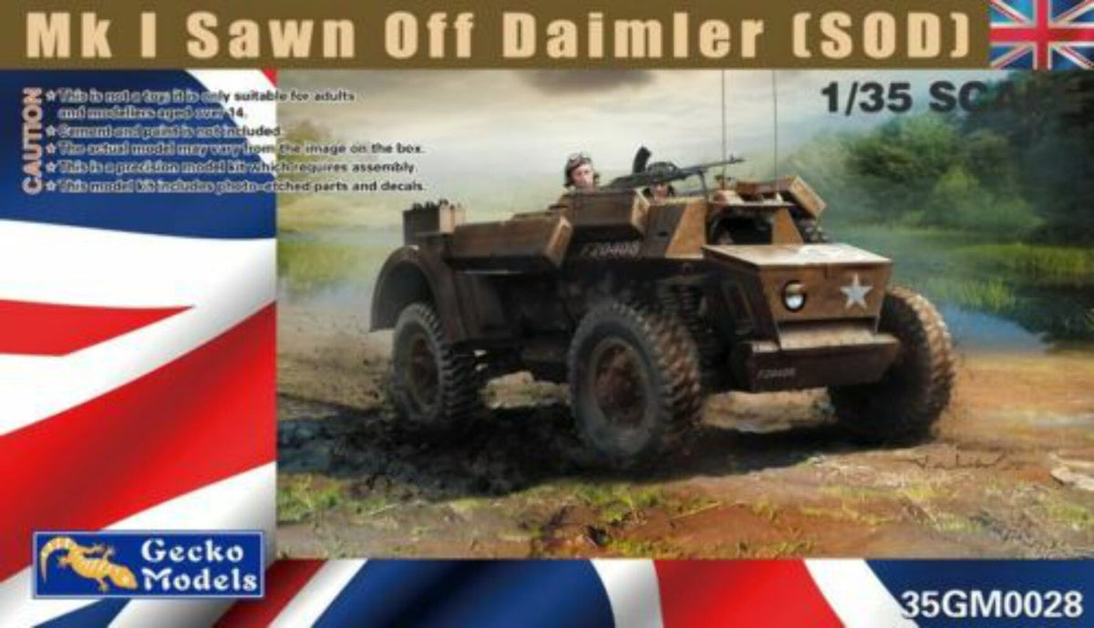 Gecko Models 35GM0028 1/35 Mk 1 Sawn Off Daimler (SOD) — scale model kit
